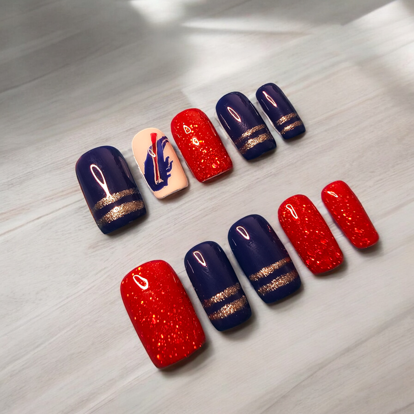 Buffalo Game Day Press On Nails