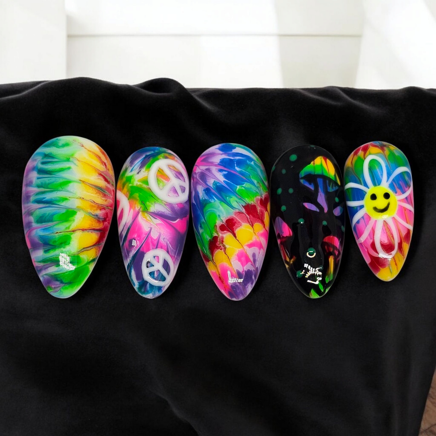 Trippy Tie-Dye Vibes Press On Nails
