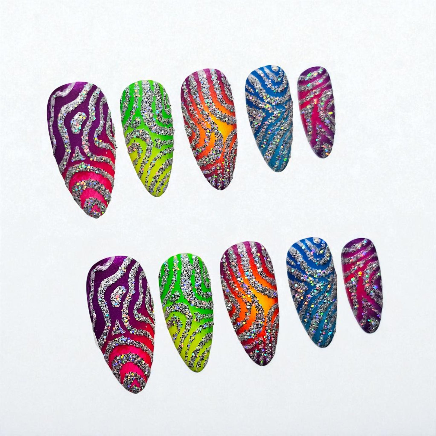 Zebra Pop Parade Press On Nails