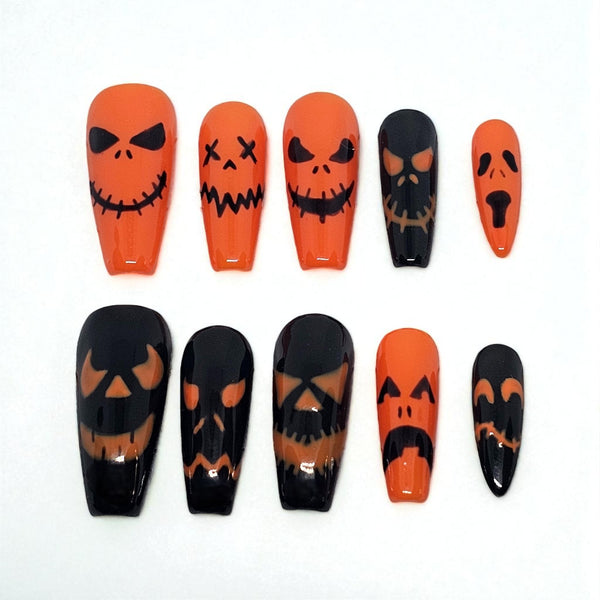 Trick or Treat Glow Press On Nails