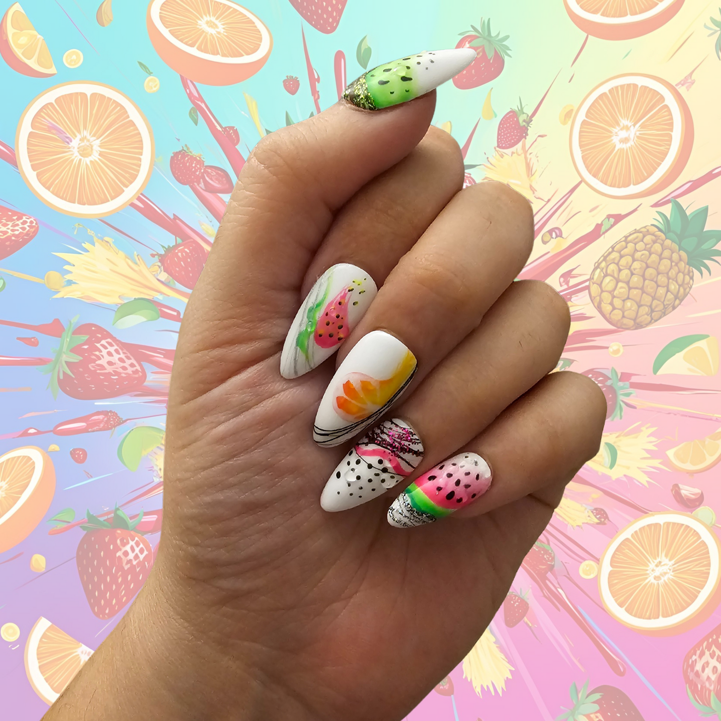 Tropical Pop Press On Nails
