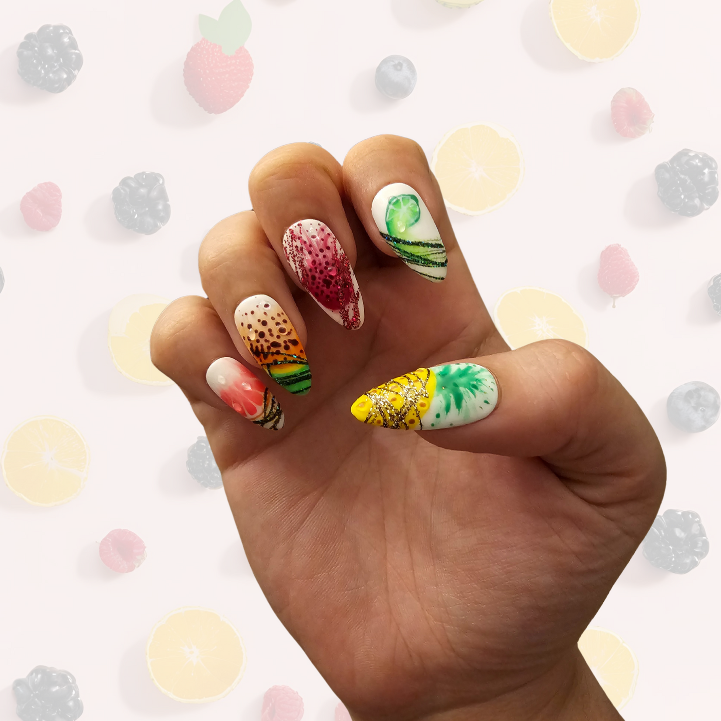 Tropical Pop Press On Nails