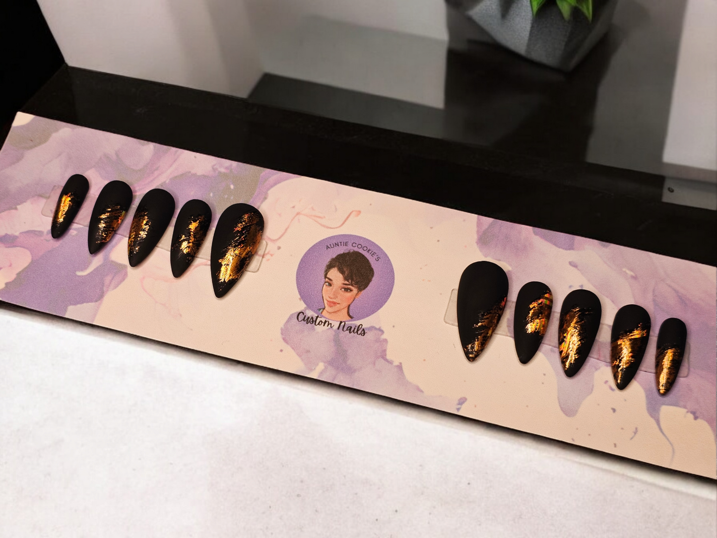 Matte Black Press On Nails