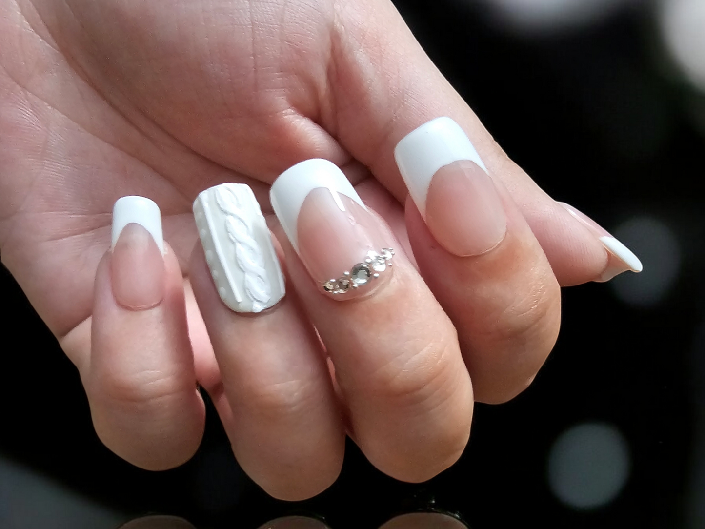 Sweater Weather Frenchies Press On Nails
