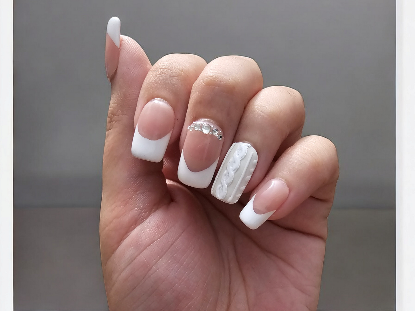 Sweater Weather Frenchies Press On Nails