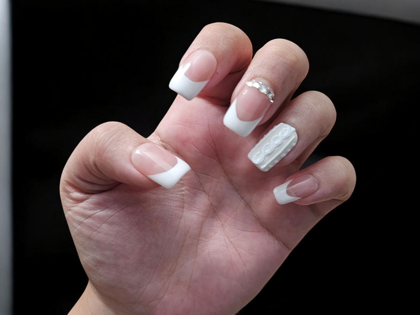 Sweater Weather Frenchies Press On Nails