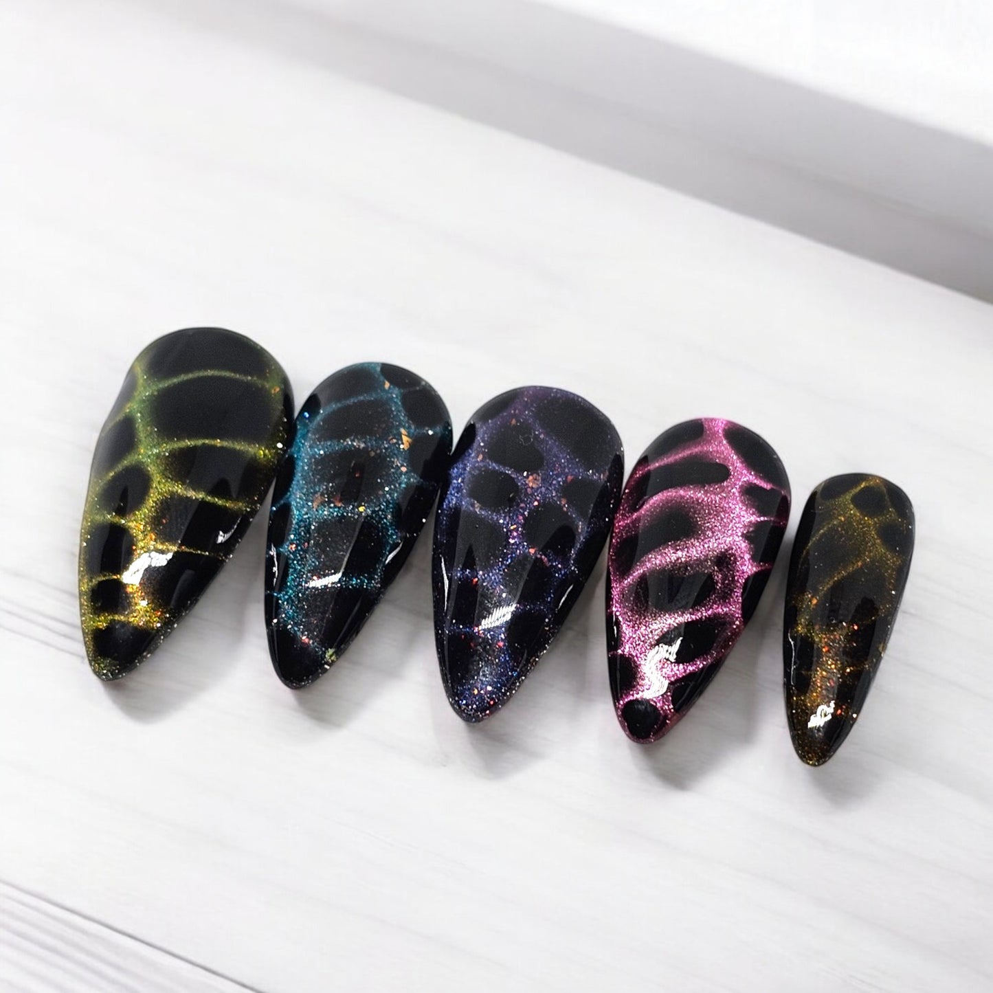 Galaxy Snake Skin Press On Nails