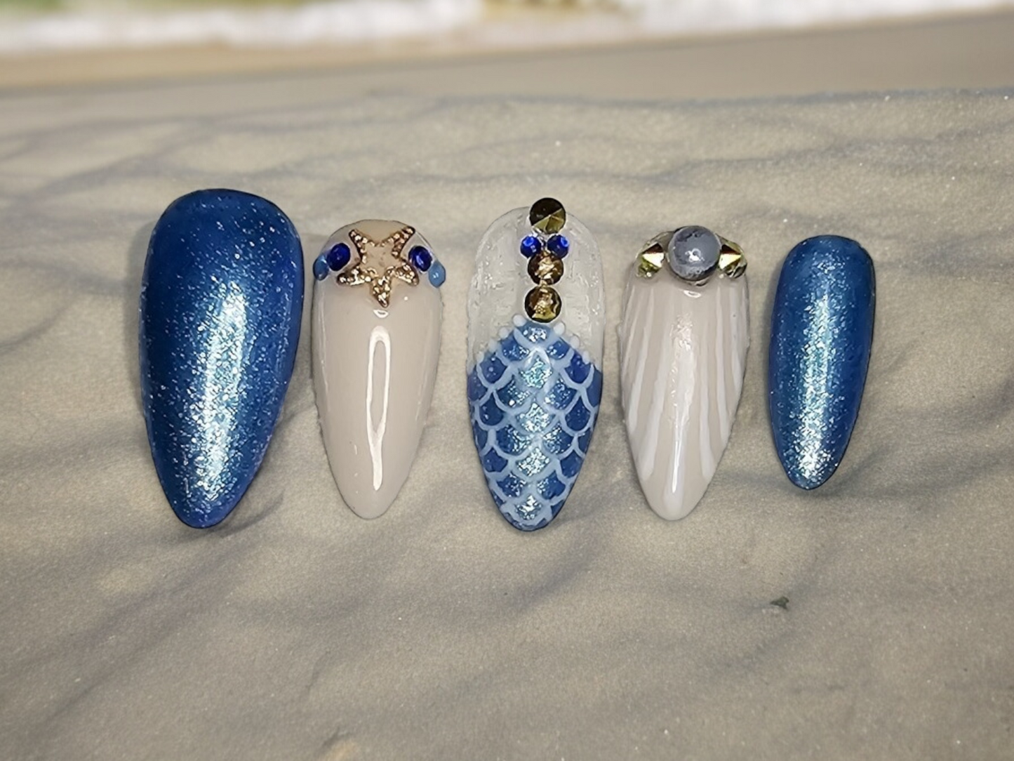 Mermaid Shores Press On Nails