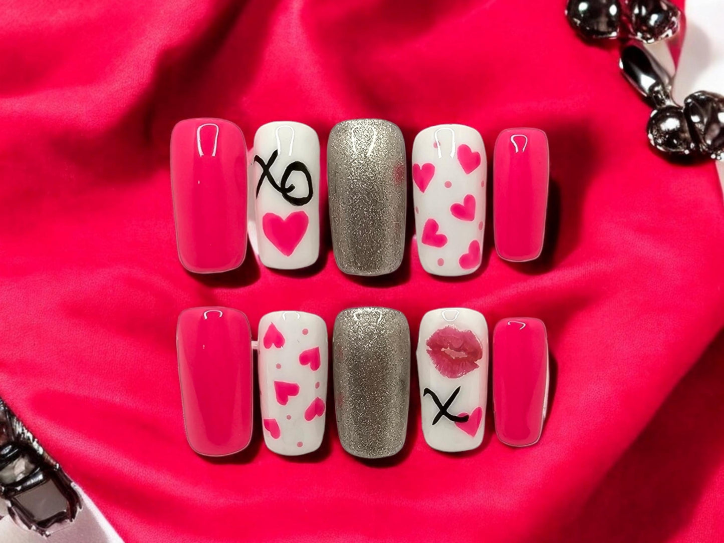 Rhapsody in Pink Press On Nails