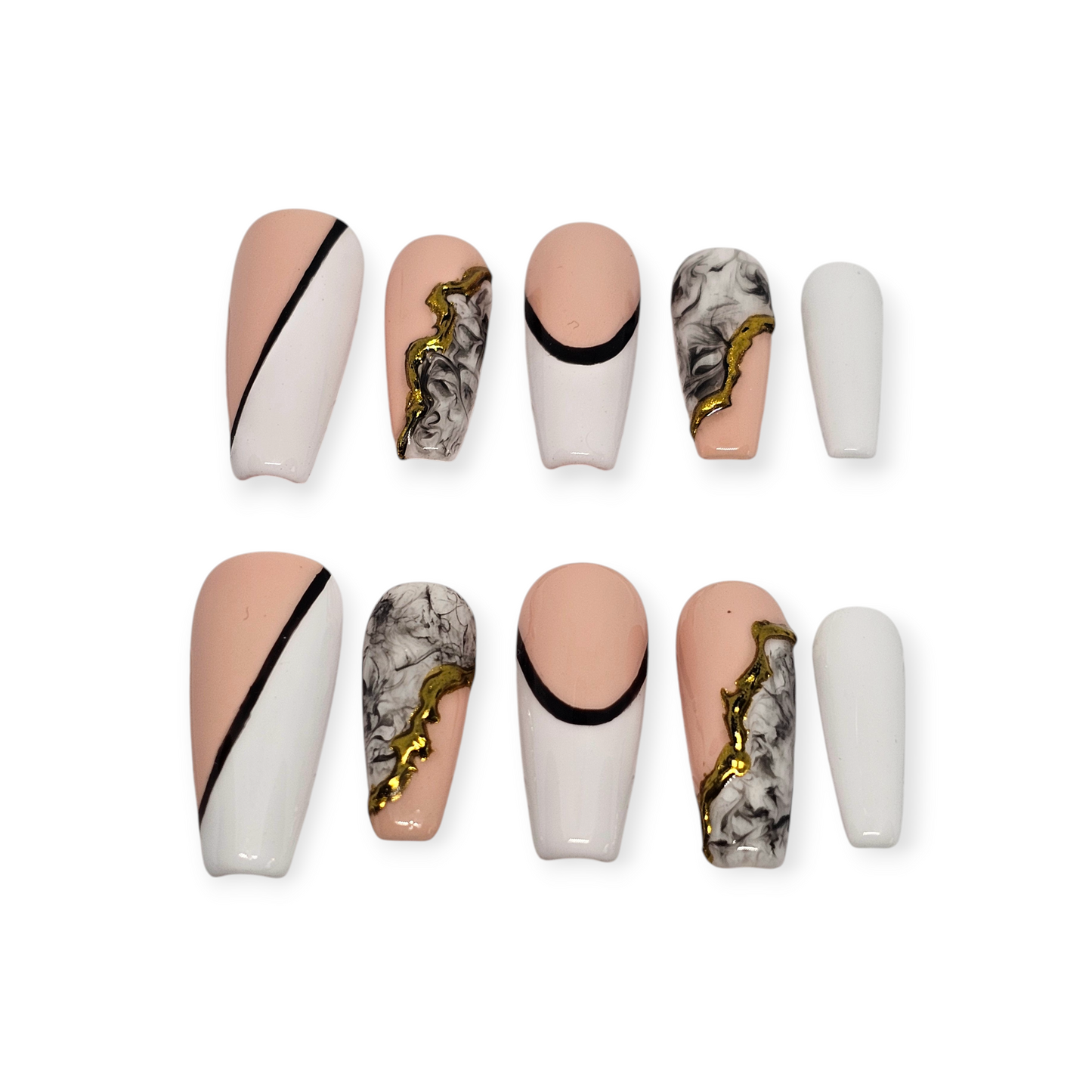 Marble Mischief Press On Nails