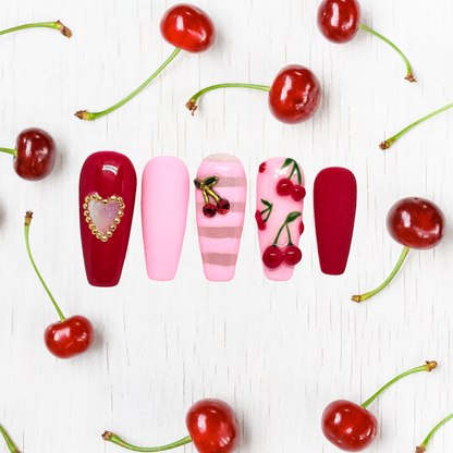Juicy Cherries Press On Nails