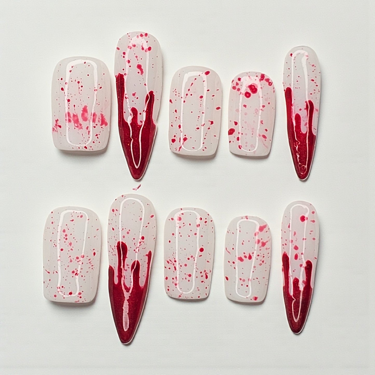 Gruesome Vampire Fangs Press On Nails