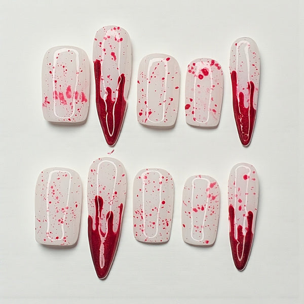 Gruesome Vampire Fangs Press On Nails