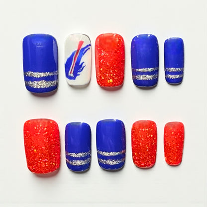 Buffalo Game Day Press On Nails
