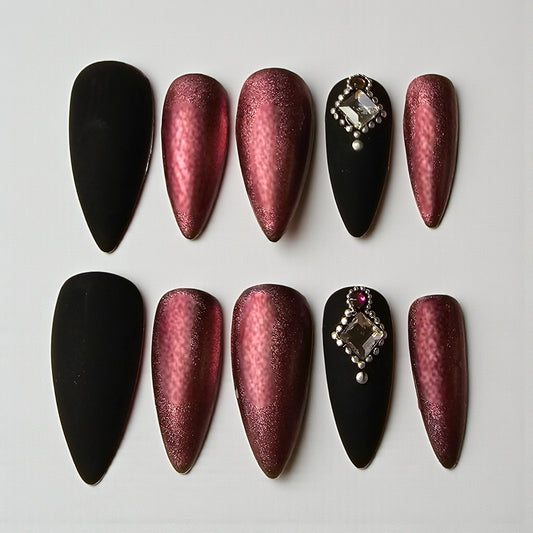 Luxe Rose Gold Press On Nails