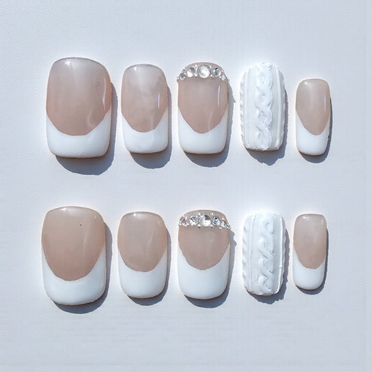 Sweater Weather Frenchies Press On Nails