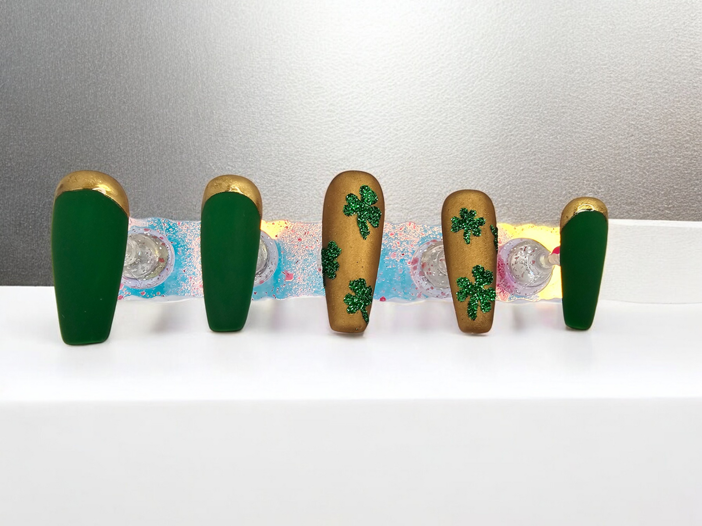 Shamrock Sparkle Press On Nails