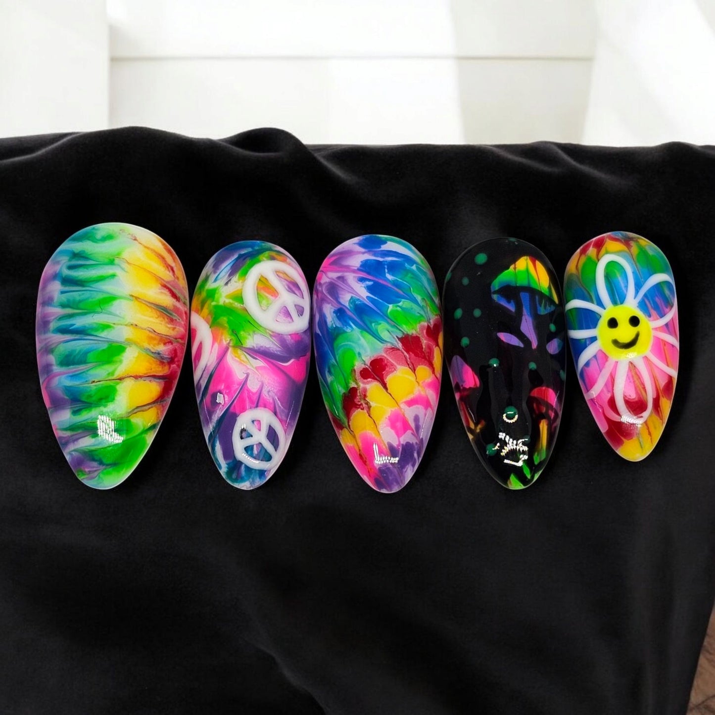 Trippy Tie-Dye Vibes Press On Nails