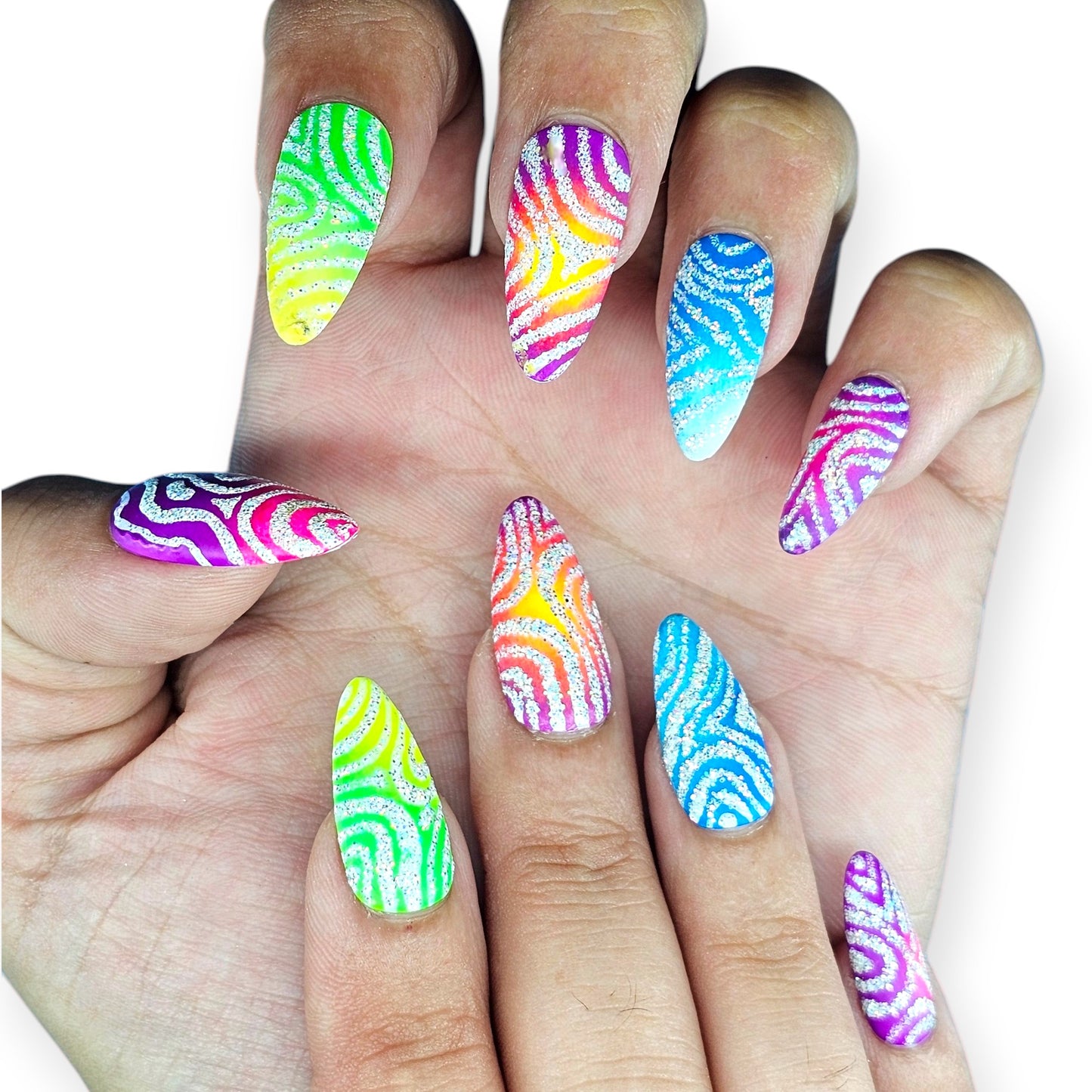 Zebra Pop Parade Press On Nails