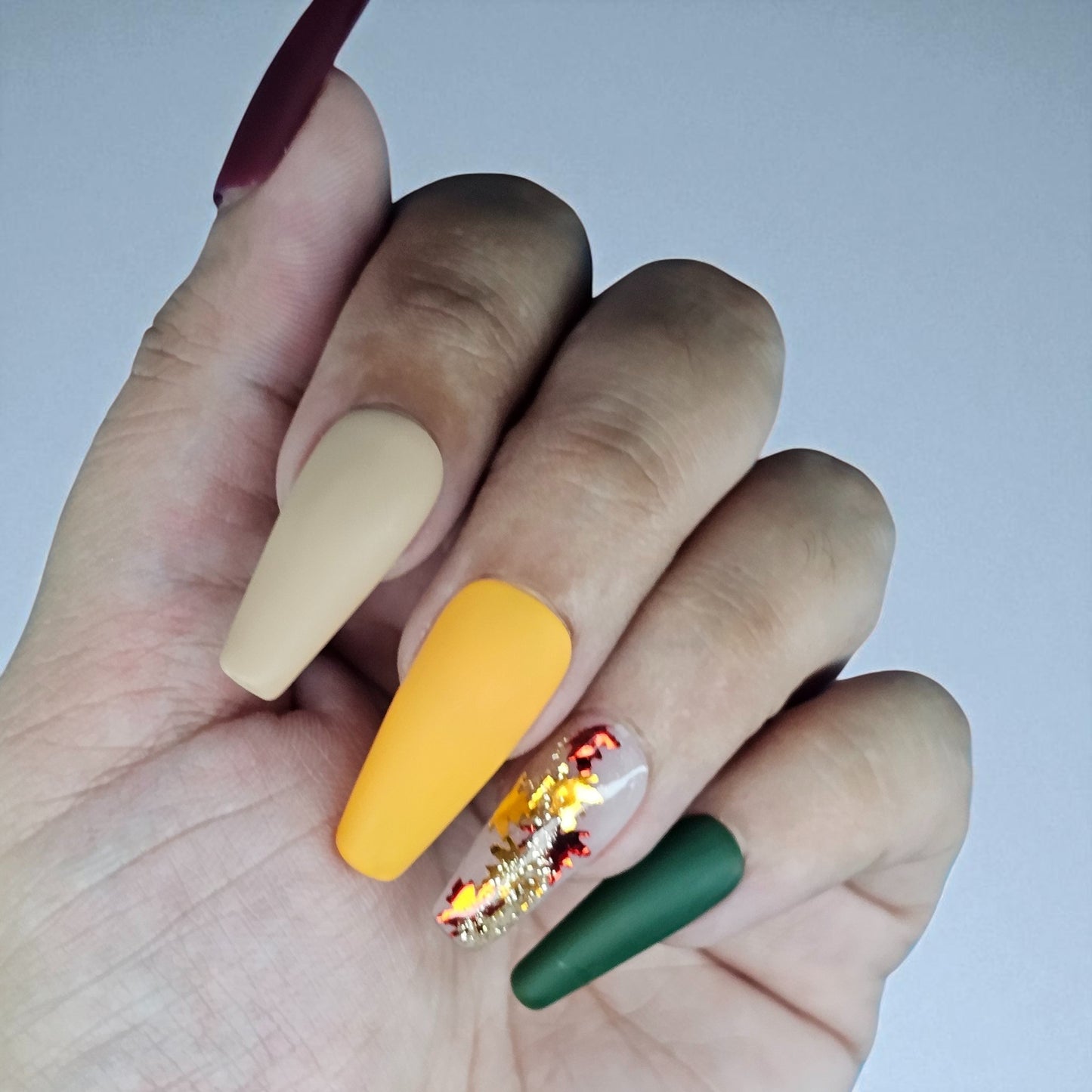 Golden Hour Fall Press On Nails