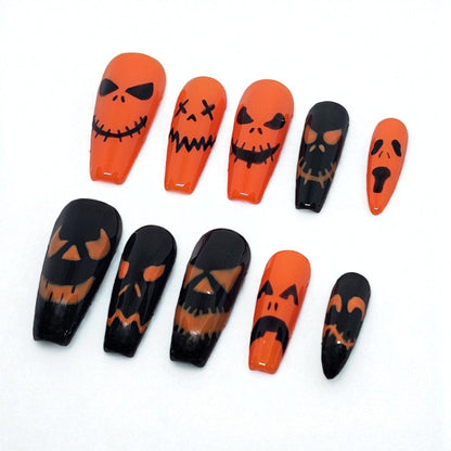 Trick or Treat Glow Press On Nails