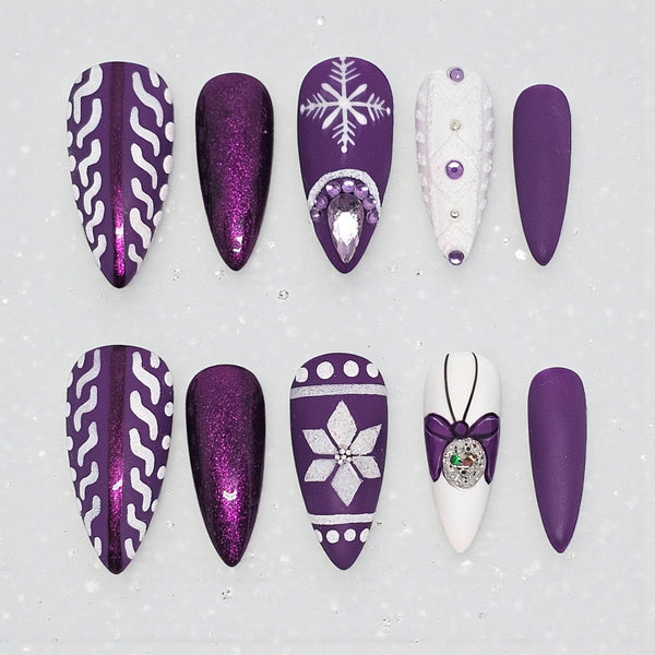 Purple Frost Luxe Press-On Nails