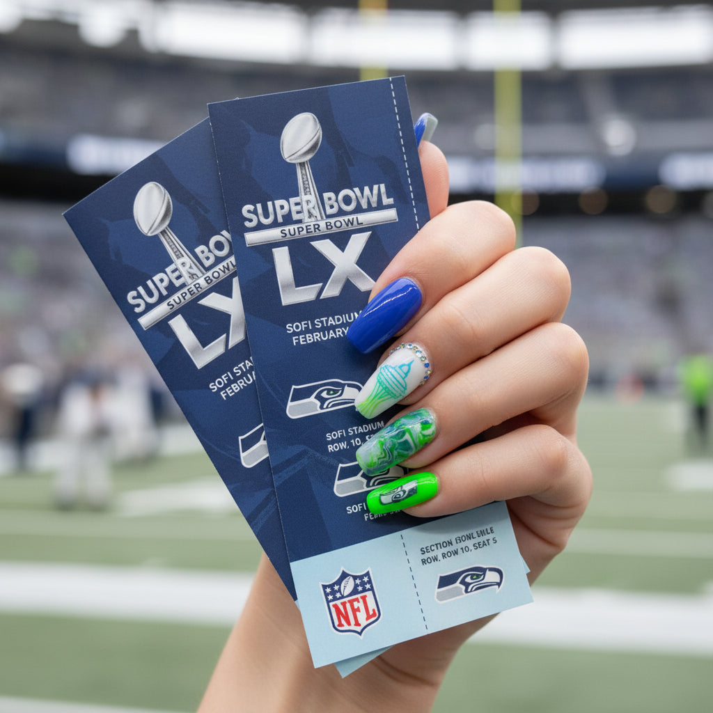 Emerald City Football Press On Nails