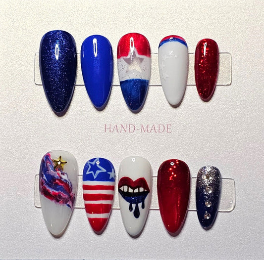 Firecracker Fingers Press On Nails