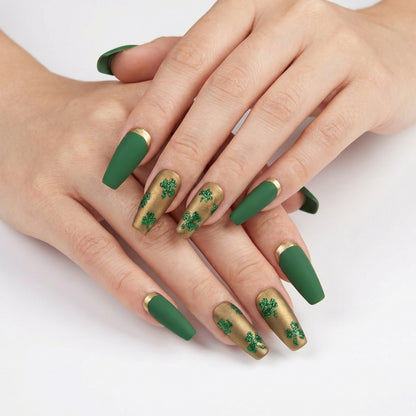 Shamrock Sparkle Press On Nails