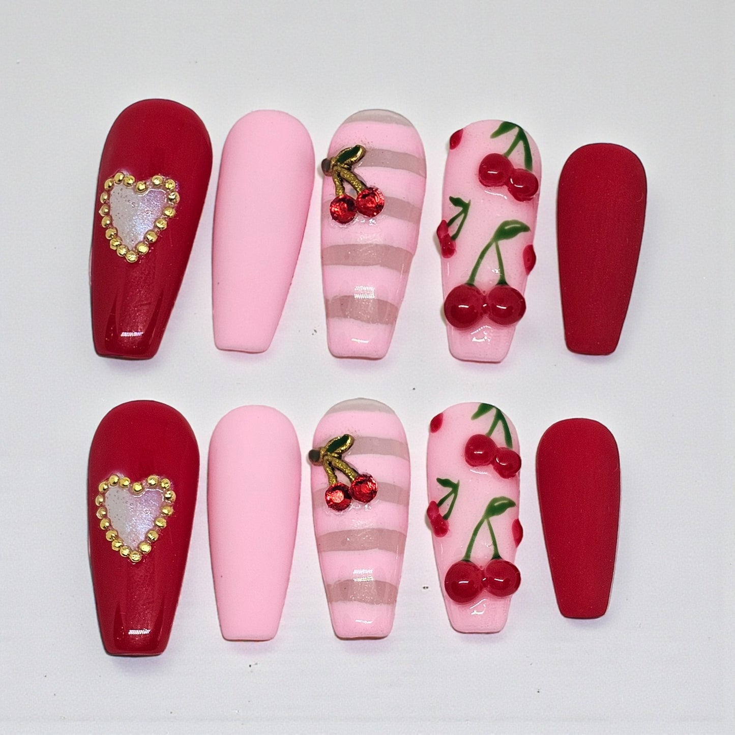 Juicy Cherries Press On Nails