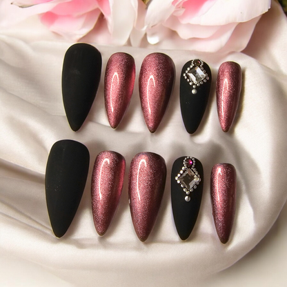 Luxe Rose Gold Press On Nails