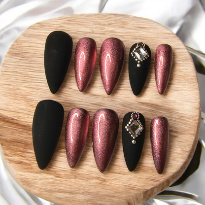 Luxe Rose Gold Press On Nails