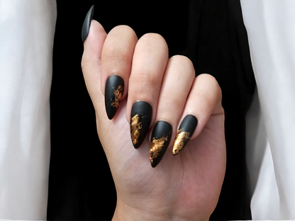 Matte Black Press On Nails