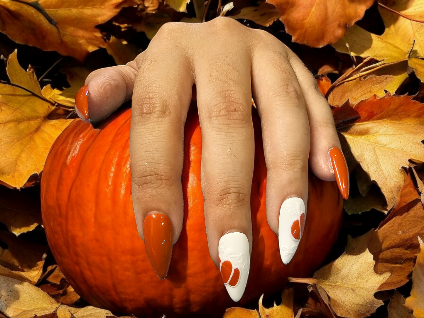 Pumpkin Spice Latte Press On Nails