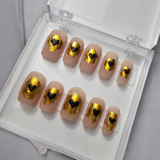 Golden Crush Press On Nails