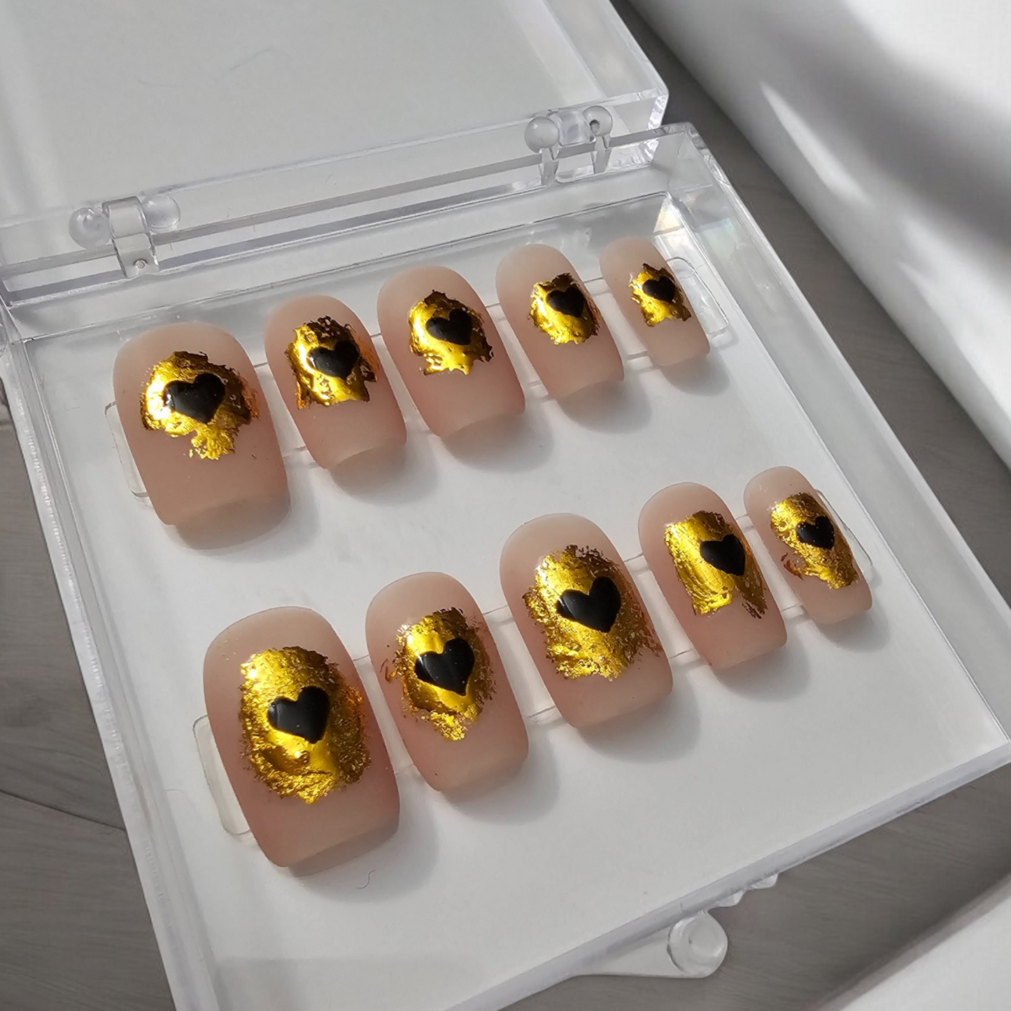 Golden Crush Press On Nails