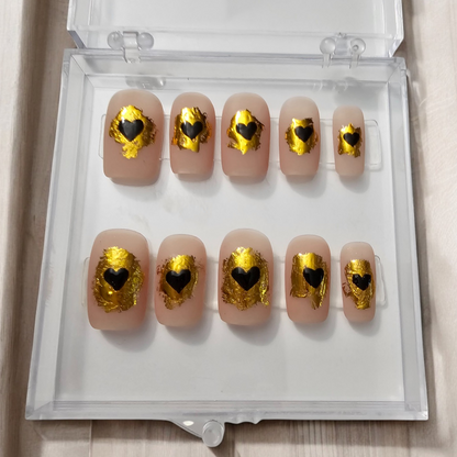 Golden Crush Press On Nails