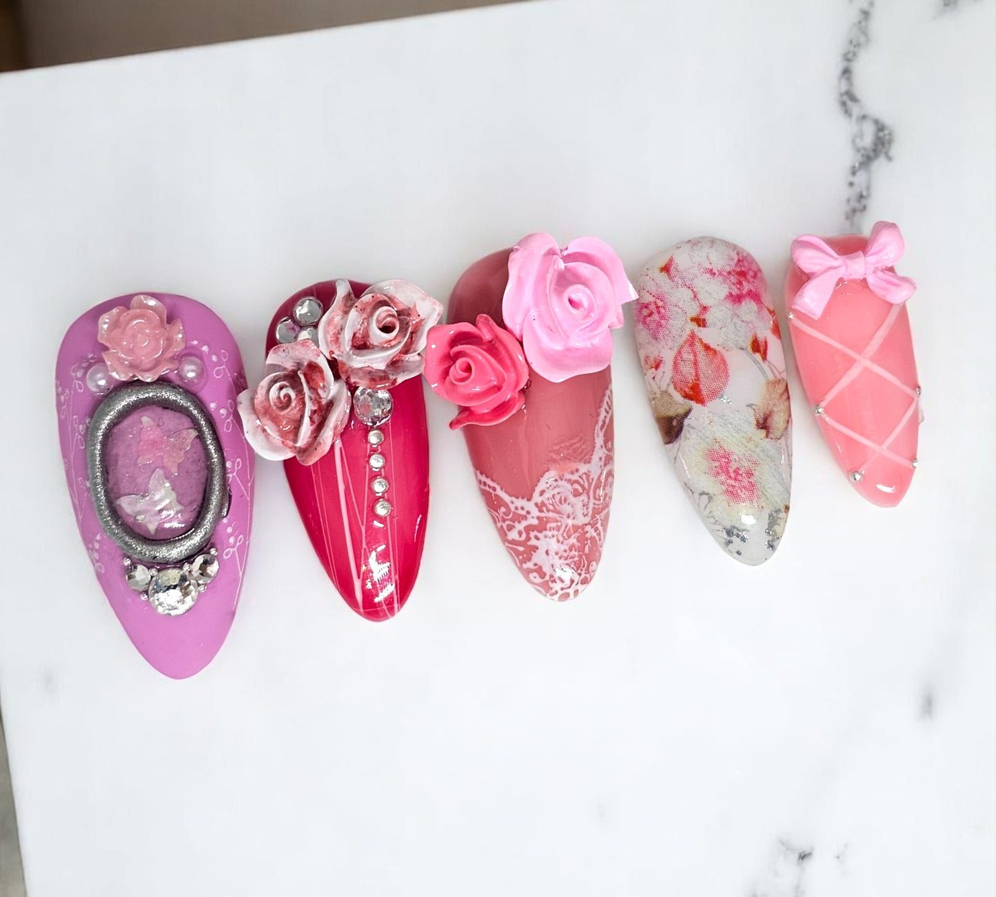 Rose Window Press On Nails