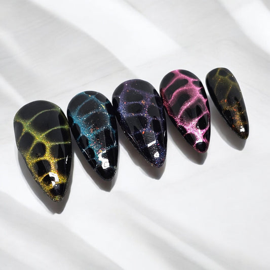 Galaxy Snake Skin Press On Nails