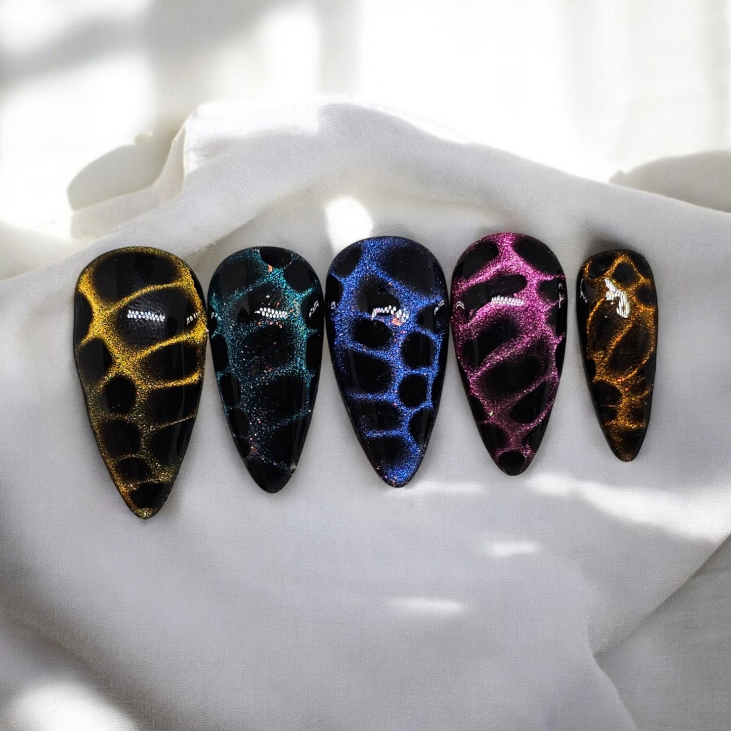 Galaxy Snake Skin Press On Nails
