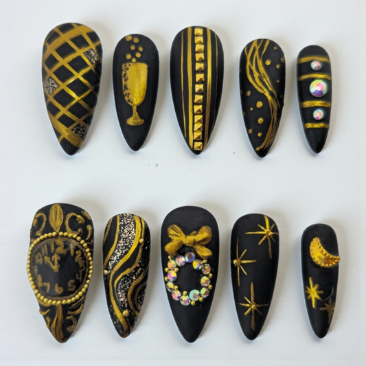 Champagne Nights Press On Nails