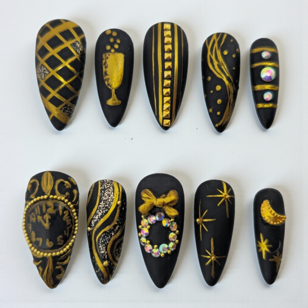 Champagne Nights Press On Nails