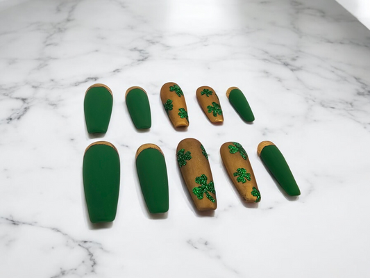 Shamrock Sparkle Press On Nails