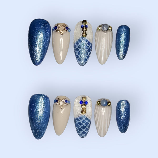 Mermaid Shores Press On Nails