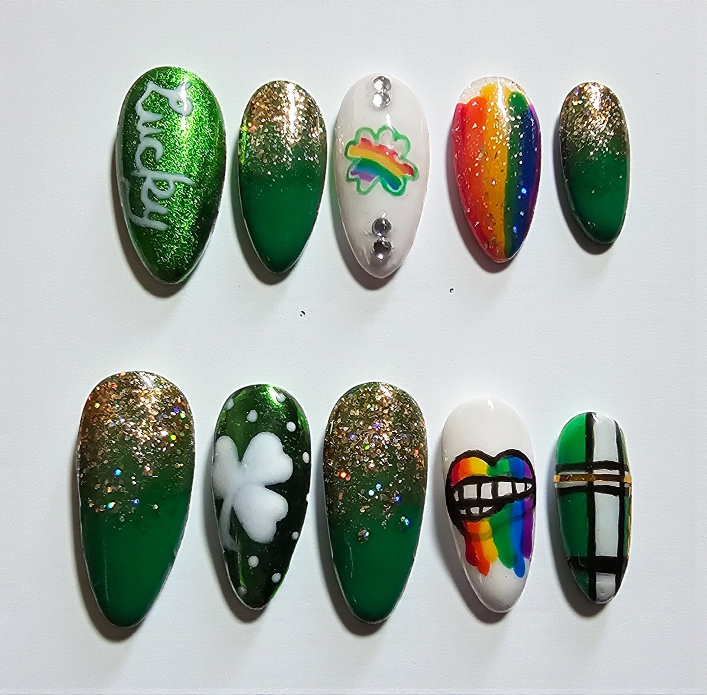 Luck of the Irish Press On Nails