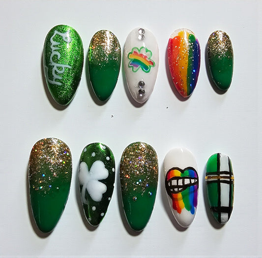 Luck of the Irish Press On Nails