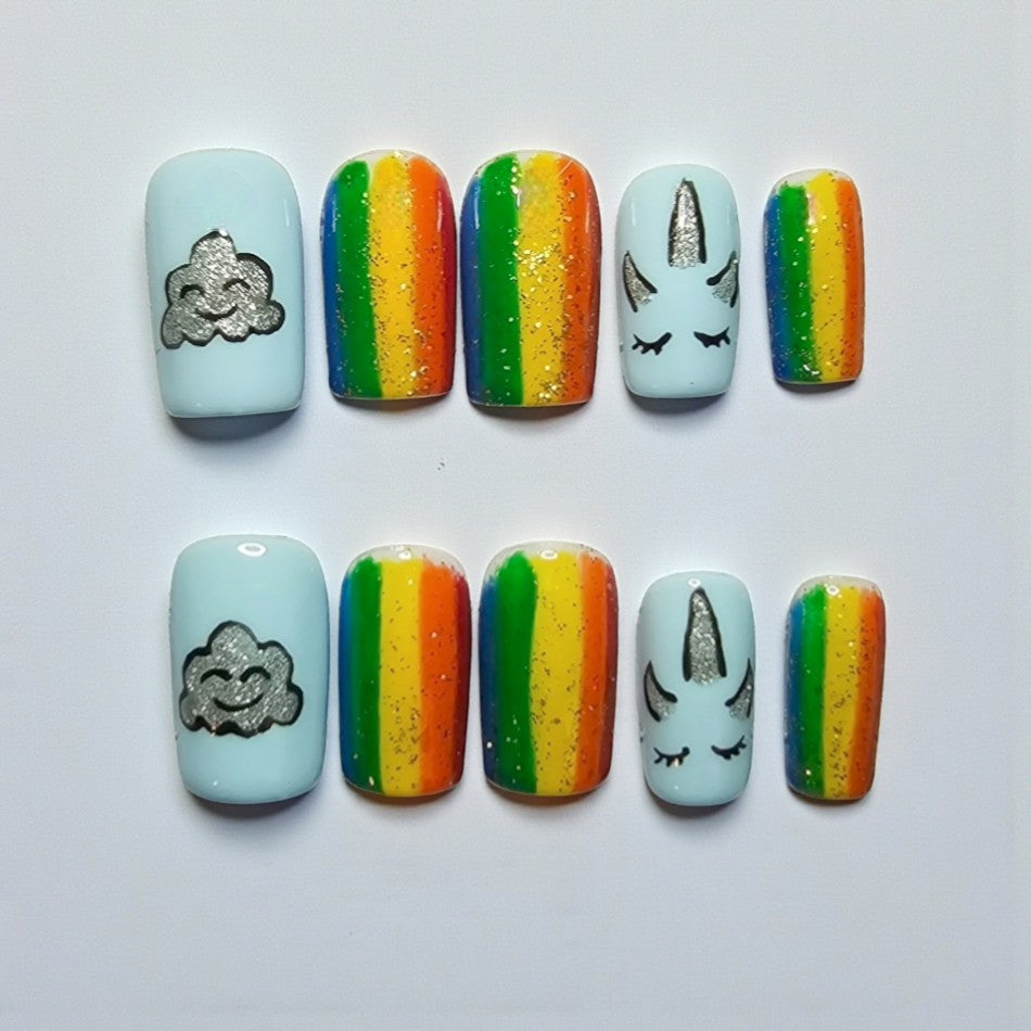 Rainbow Dreams & Unicorn Beams Press-On Nail Set