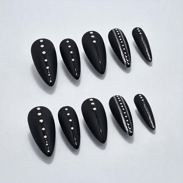 Chrome Rider Press On Nails