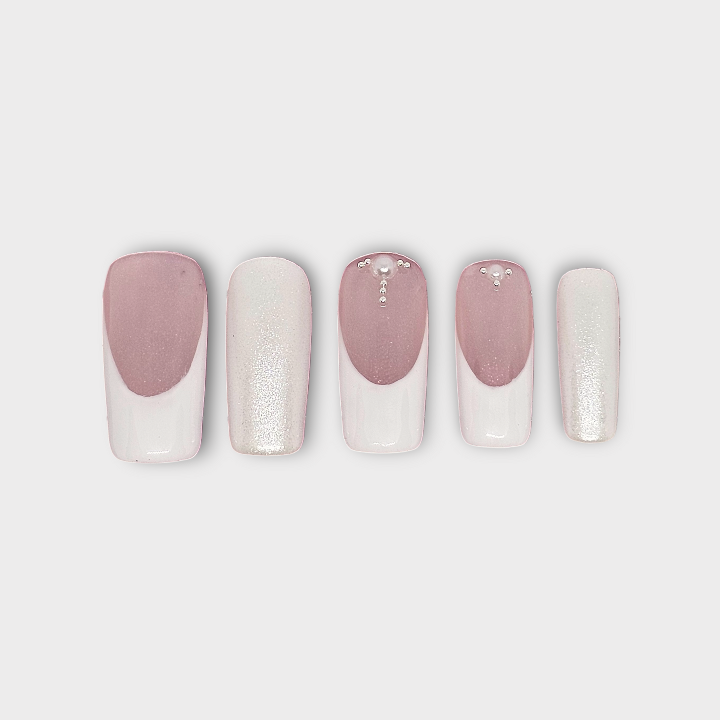 Pink Frost Press On Nails