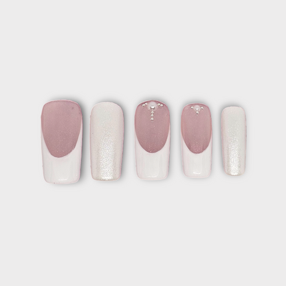 Pink Frost Press On Nails
